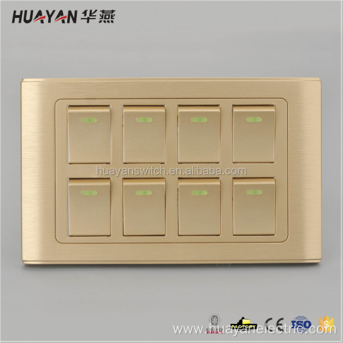 Latest Arrival golden 8 gangs switches directly sale